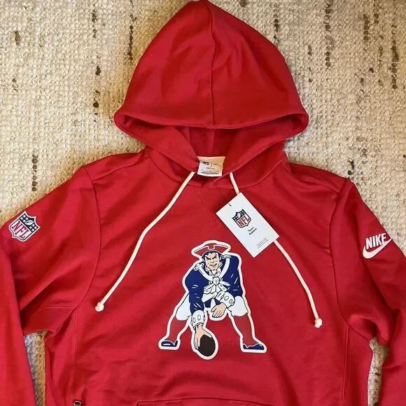 RARE RED Nike Standard Issue New England Patriots TEAM Dri-FIT Hoodie Rivalries